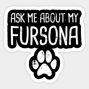 Funny Anthro Furry Fandom Fursuit Con Gift Sticker